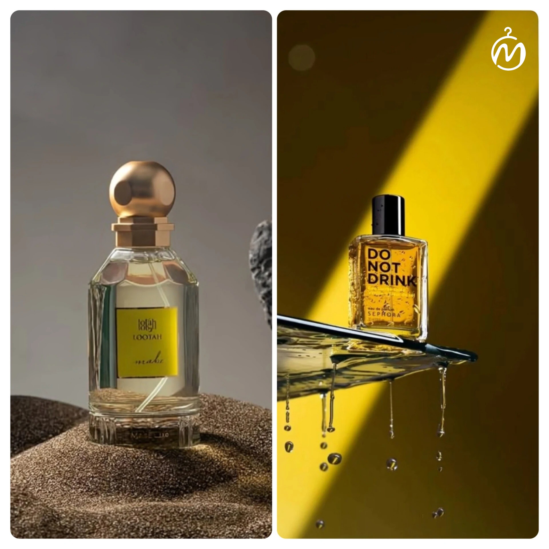 بررسی وضعیت بطری و درپوش عطر